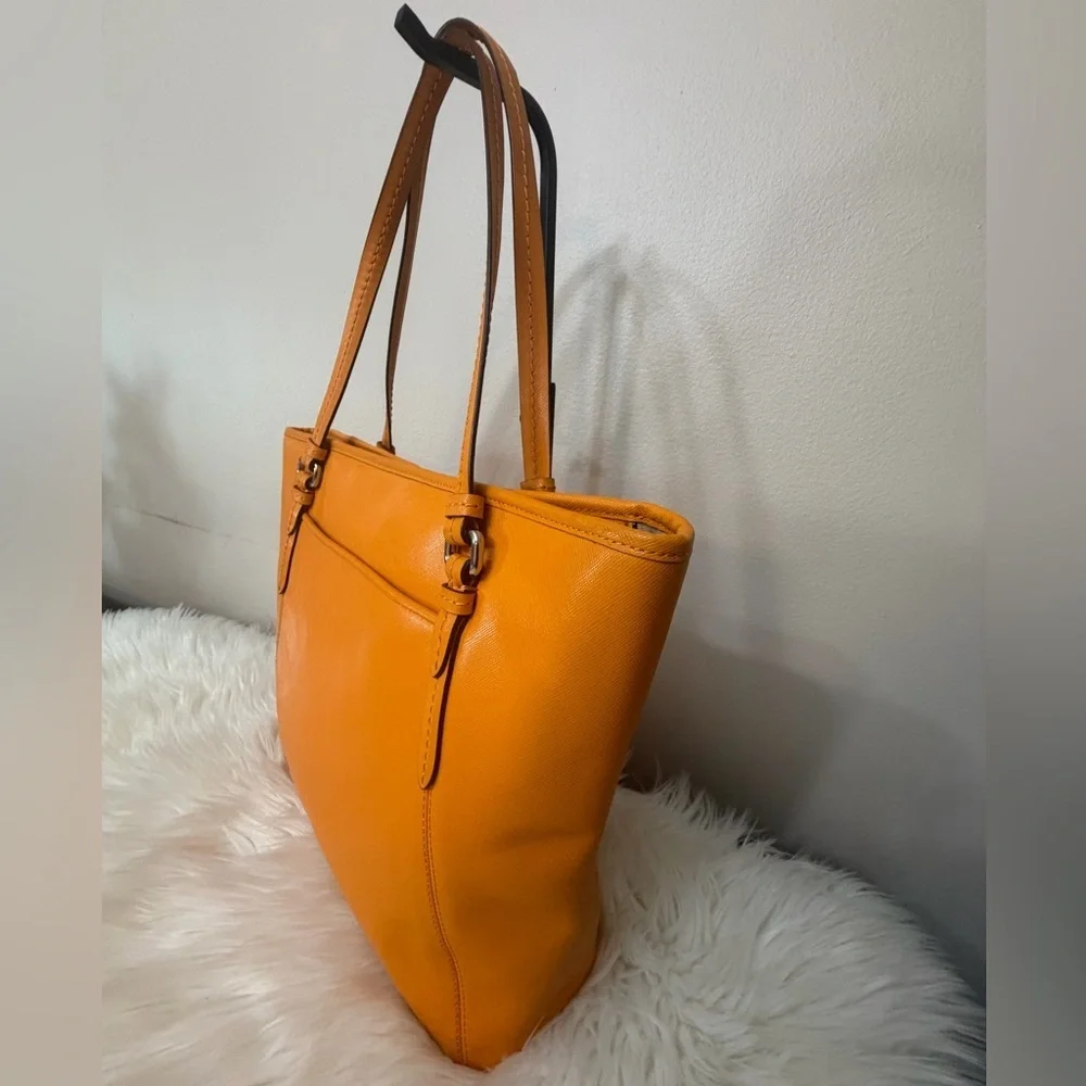 Coach Vibrant Orange Tote Bag#F27349